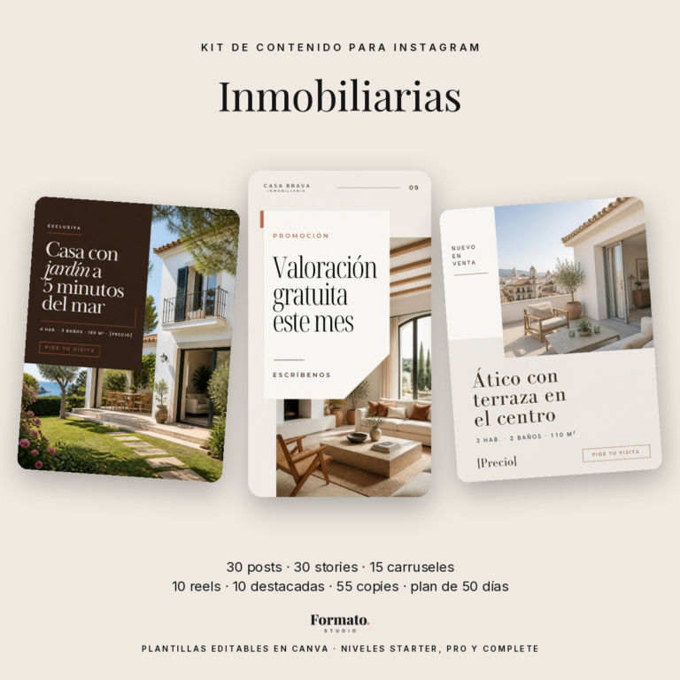 Plantillas de Instagram para inmobiliarias