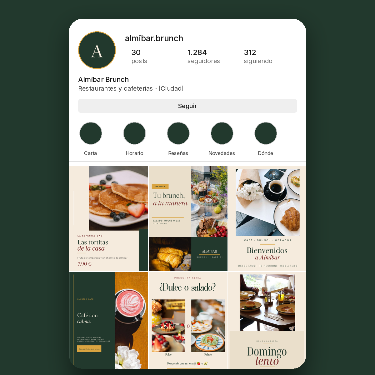 Kit de contenido para Instagram · Restaurantes y cafeterías - Imagen 2