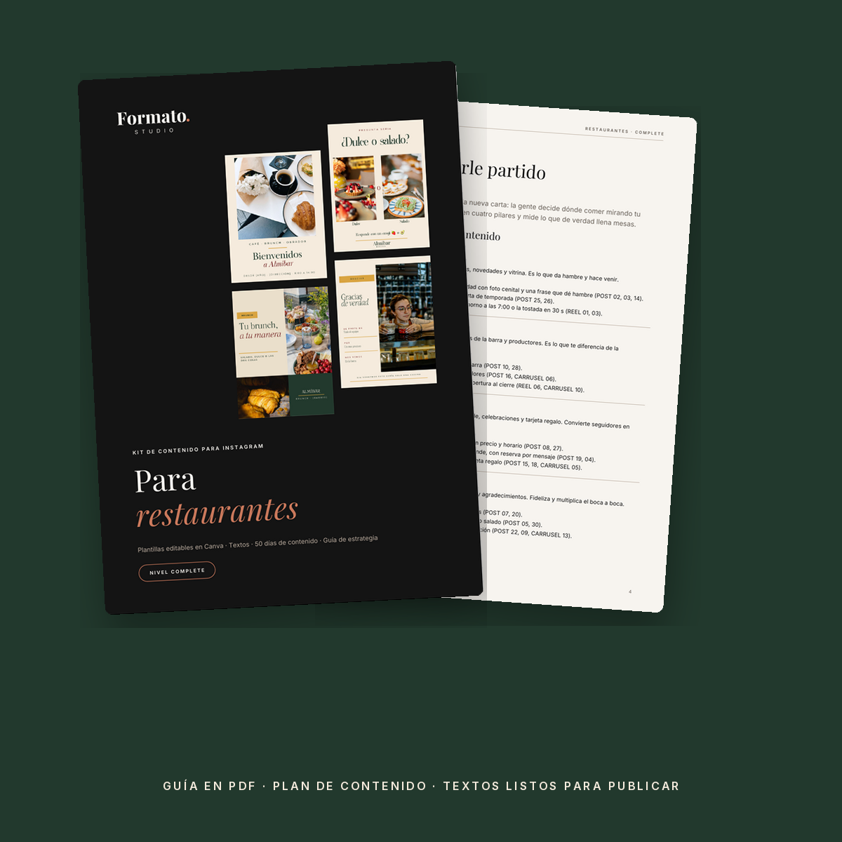 Kit de contenido para Instagram · Restaurantes y cafeterías - Imagen 4