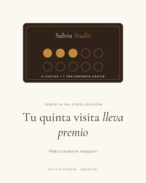 Plantilla del kit de Estética: tarjeta de fidelización