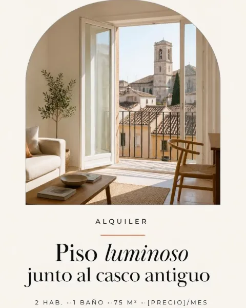Plantilla del kit de Inmobiliarias: piso en alquiler