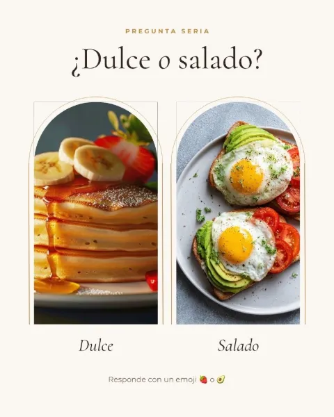Plantilla del kit de Restaurantes: encuesta dulce o salado