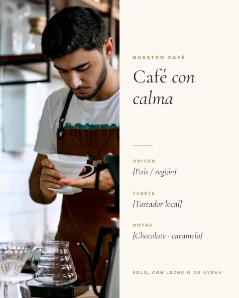 Plantilla del kit de Restaurantes: nuestro café