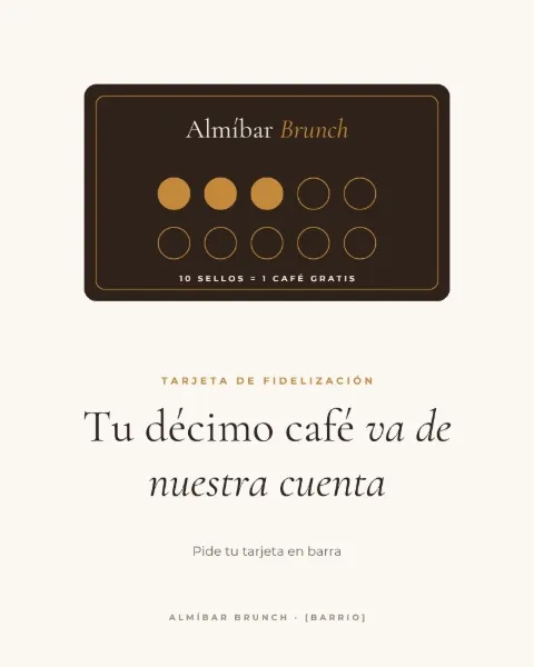 Plantilla del kit de Restaurantes: tarjeta de fidelización