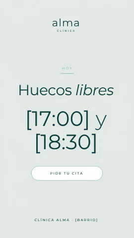 Story de Instagram de ejemplo para clinicas