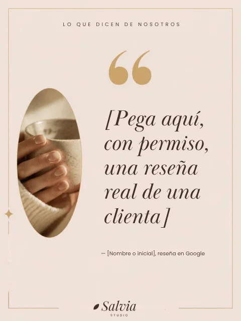 Post de Instagram de ejemplo para estetica