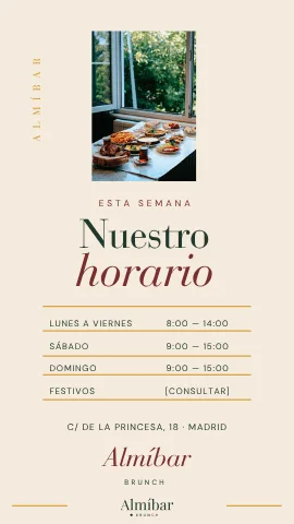 Story de Instagram de ejemplo para restaurantes